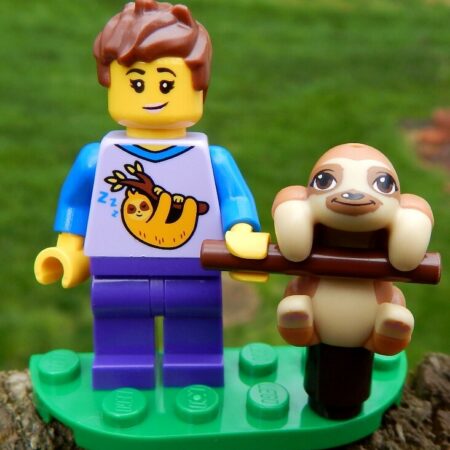 LEGO Sloth Enthusiast Minifig with Sloth