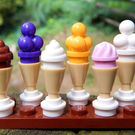6 LEGO Ice Cream Cones (stand not included)