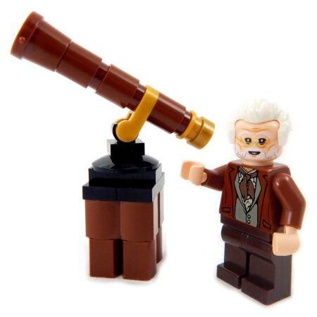 LEGO Astronomer Nicolaus Brickernicus with Telescope