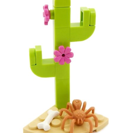 LEGO Cactus, tarantula, and bone