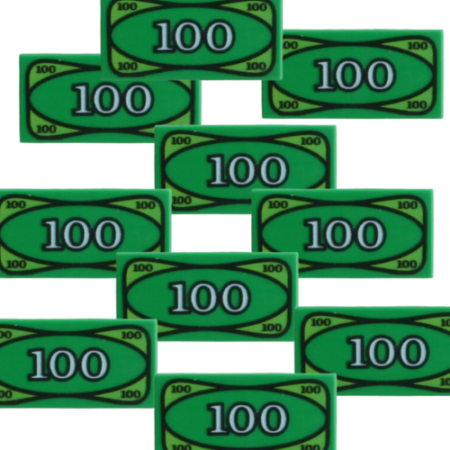 10-Pack of LEGO $100 Bills