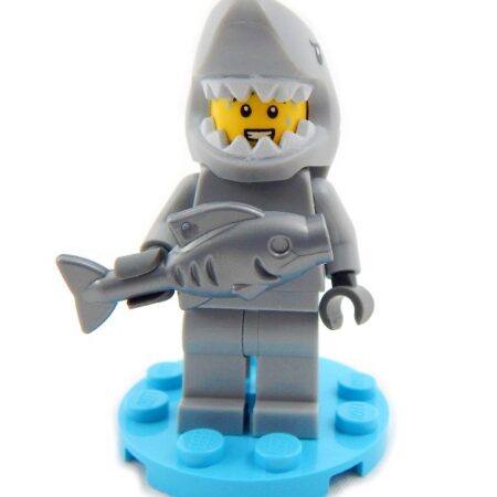 LEGO Tanglebert Sharkingbrick Minifig with fish and stand
