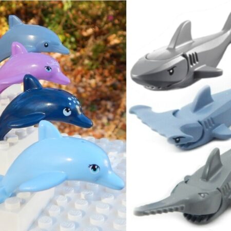 Mystery LEGO Shark and Dolphin (1 of each)