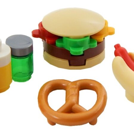 LEGO Burger, Hot Dog, Pretzel, and condiments!