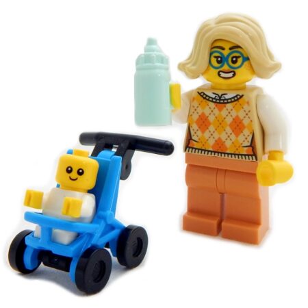 LEGO Mom and Stroller with Baby and Bottle
