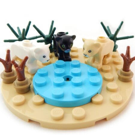 LEGO Big Cat Cubs at their Favorite Watering Hole