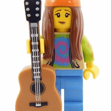 LEGO Hippie with her Guitar