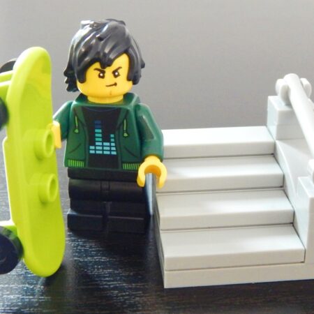 Skater Dude with an Excellent Stair Rail (everything in photo)