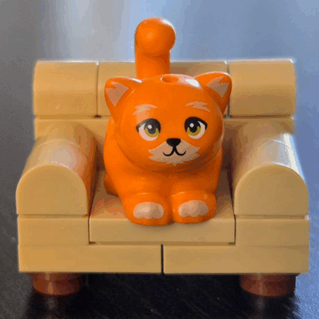 LEGO "Poundcake" the Couch-Lovin' Cat (everything in photo)