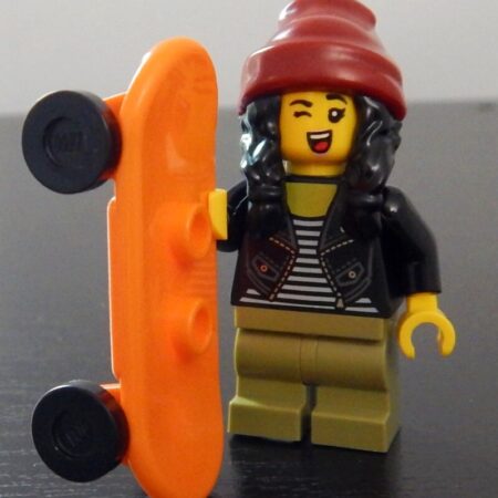 Skater Dudette with her Board