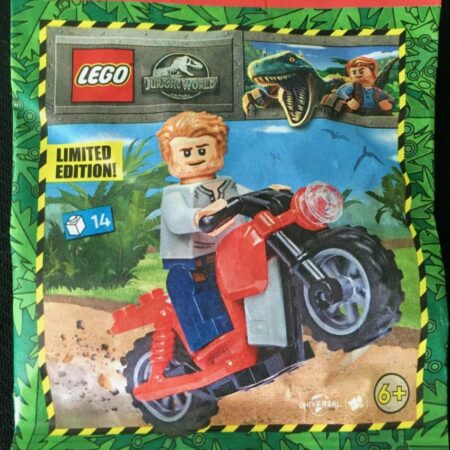 LEGO Jurassic World Owen and Motorcycle Polybag Set