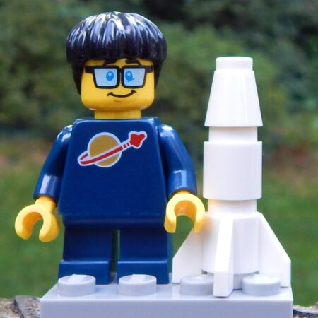 LEGO Space Enthusiast Boy Minifig with rocket