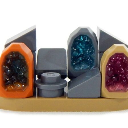 3 LEGO Geodes in a Cave