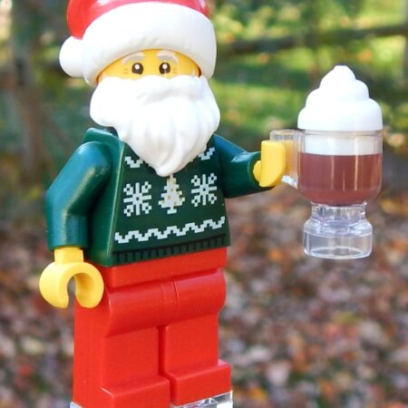 Santa enjoying one last break (in his new Holiday Sweater)