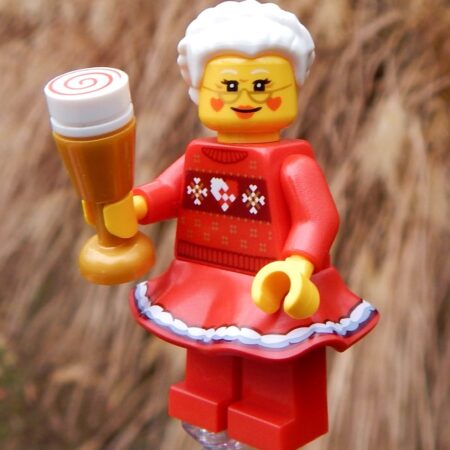 LEGO Mrs. Claus with Celebratory Drink