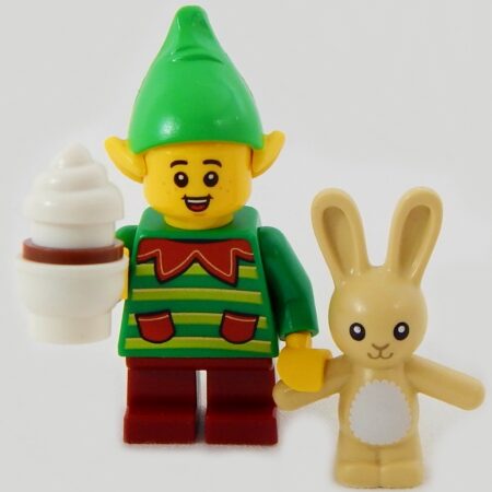 LEGO Elf with Plush Rabbit and Hot Cocoa