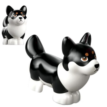 LEGO Black and White Corgi