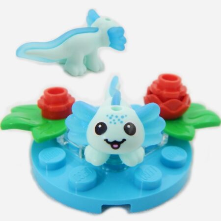 Blue LEGO Axolotl Scene