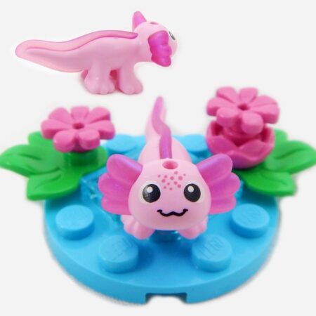 Pink LEGO Axolotl Scene