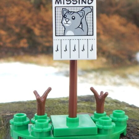 LEGO Missing Cat Sign