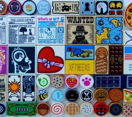 20-Pack of Mystery LEGO Printed Tiles